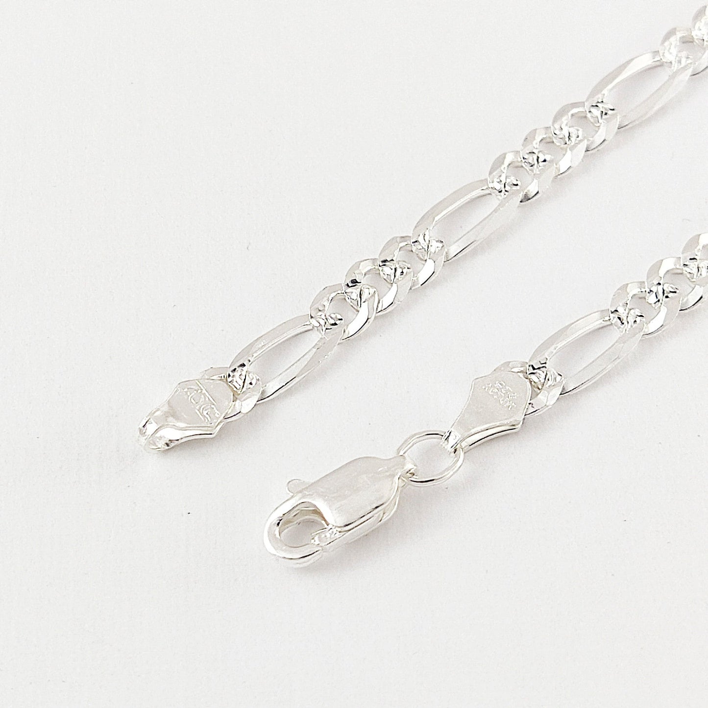 LPPC063 Pulsera Figaro 3x1 de 4 mm x 19 cm en Plata Ley .925 1509438951