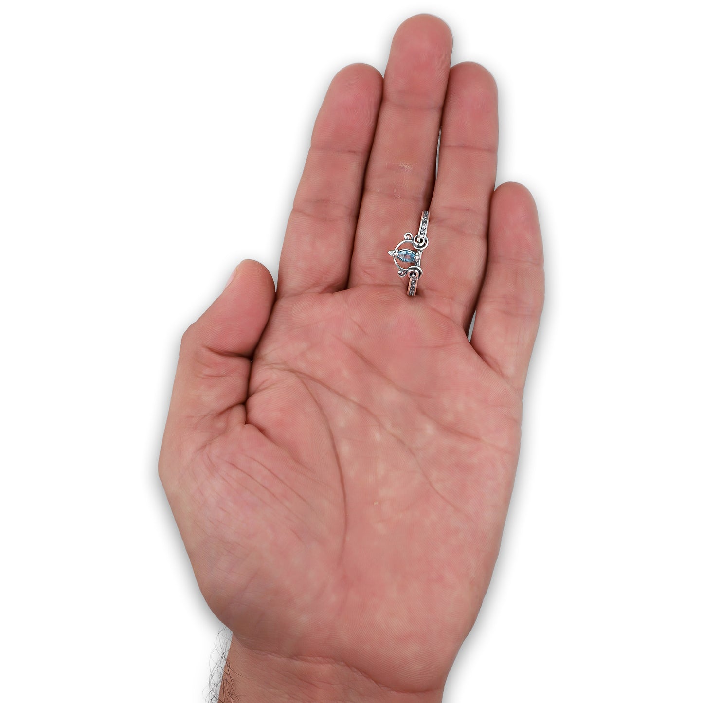 TMPAD006 Anillo Pand Princesas Cenicienta en Plata Fina .925