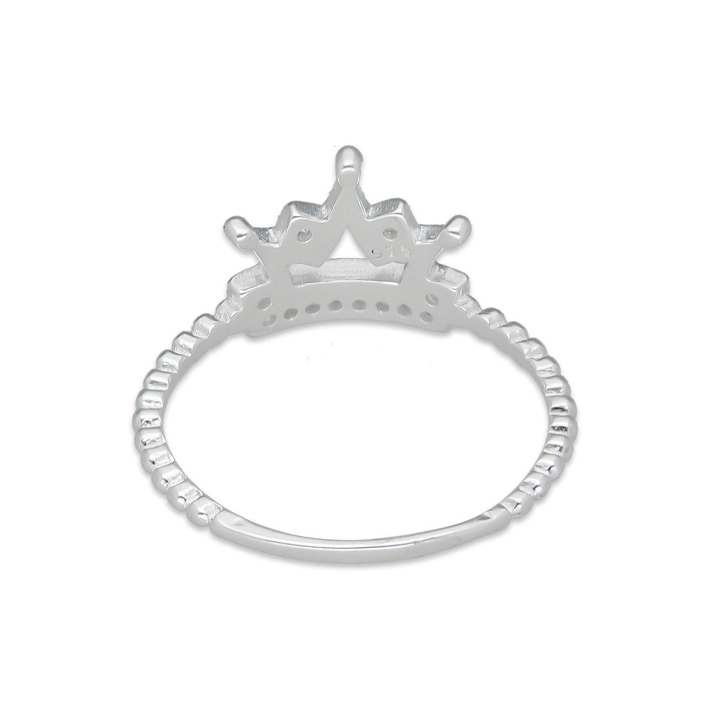 TMPAD010 Anillo de Corona Tipo Quinceañera en Plata Fina.925
