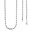 TMPCU012 Cadena Cubos y Bolitas Pavonadas 2 mm x 55 cm en Plata Fina .925