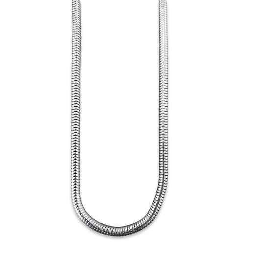 TMPCU001 Cadena Cola de Rata Pavonada 5 mm x 60 cm en Plata Fina .925