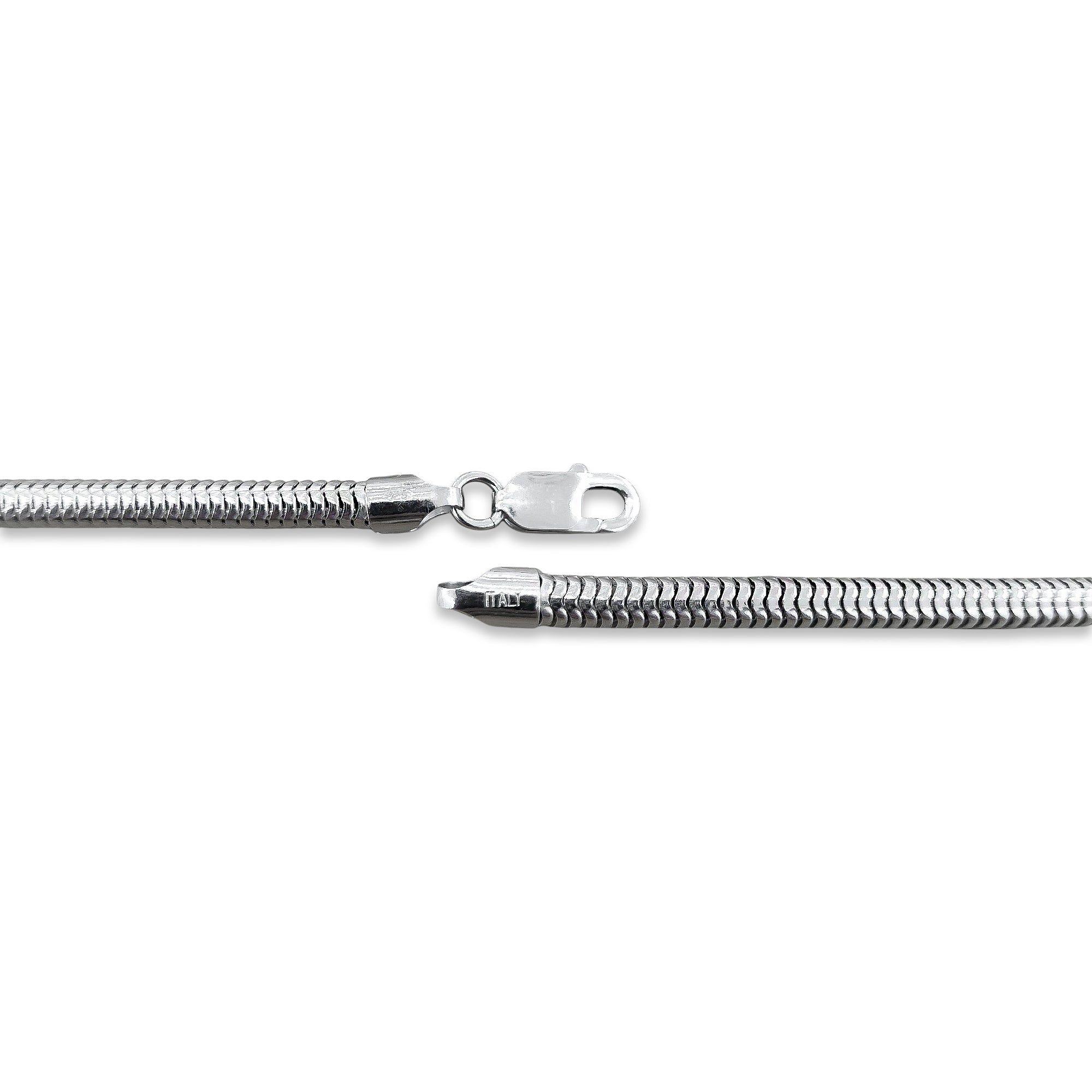TMPCU001 Cadena Cola de Rata Pavonada 5 mm x 60 cm en Plata Fina .925