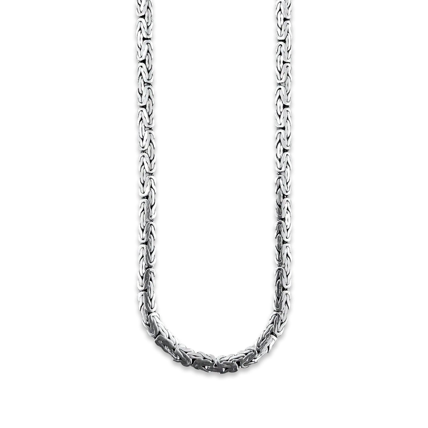 TMPCU005 Cadena Bali Planchada 5.2 mm x 60 cm en Plata Fina .925