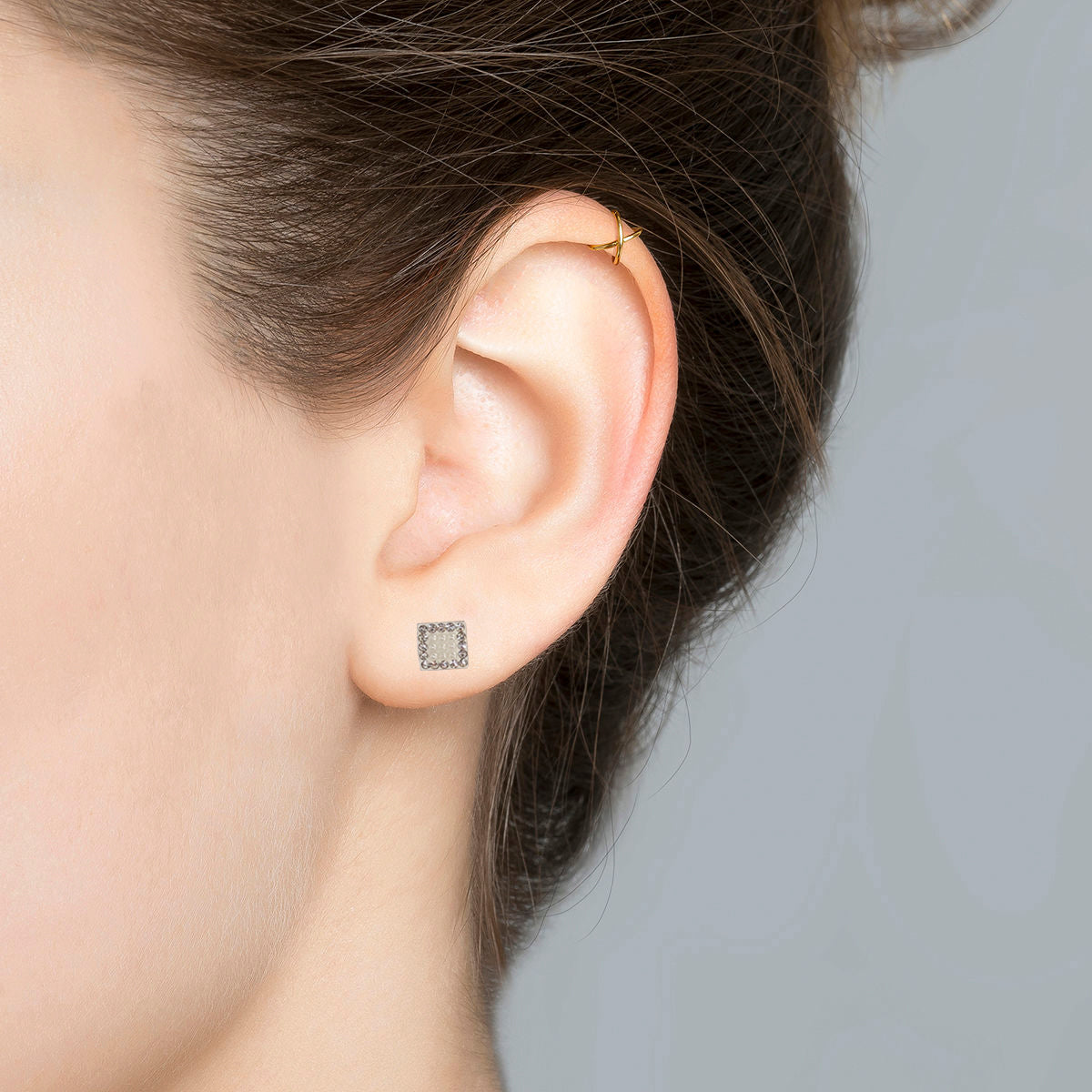 LPAP019 Arete Broquel Mini Perlas Cuadro Plata Ley .925 Taxco 1353204938