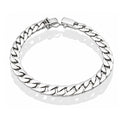 LPPC020-23 Pulsera Mod Cubana 7 mm x 23 cm en Plata Ley .925