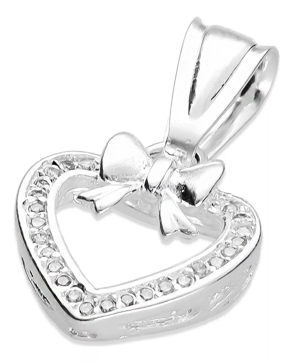 LPDJ099 Dije Corazón Moño AB + Regalo Plata .925 Taxco Gro 1385635994