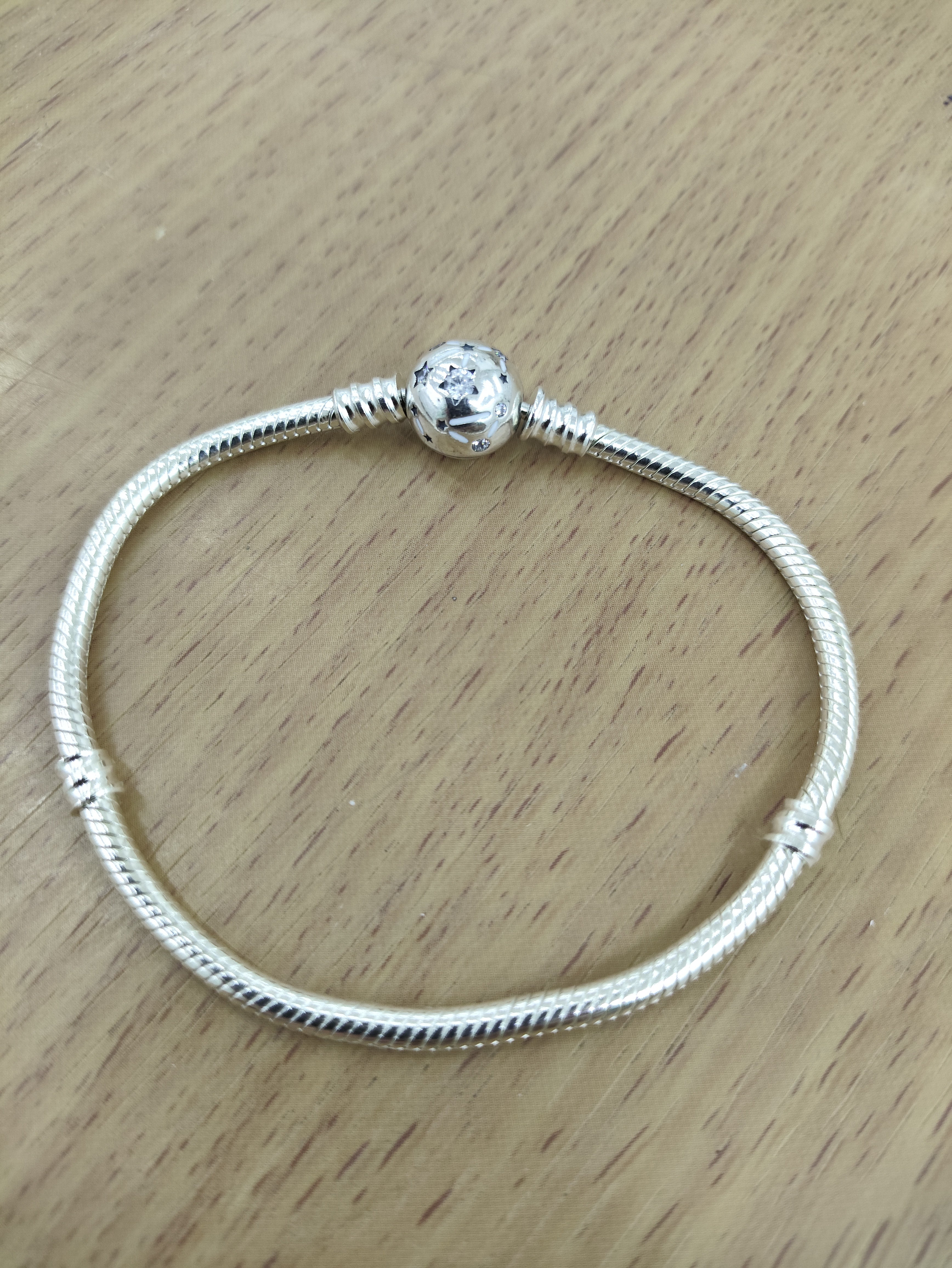 TMPPD010-19 Pulsera Dama Pand Bola Constelación 19 cm en Plata Fina .925