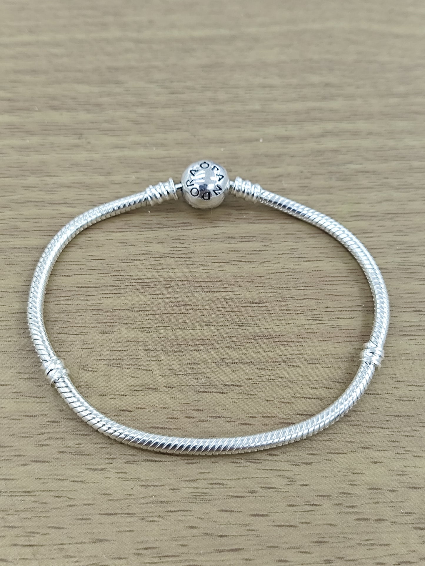 TMPPD027-19 Pulsera Dama Pand Círculo con Corazón Zirconias 19 cm en Plata Fina .925
