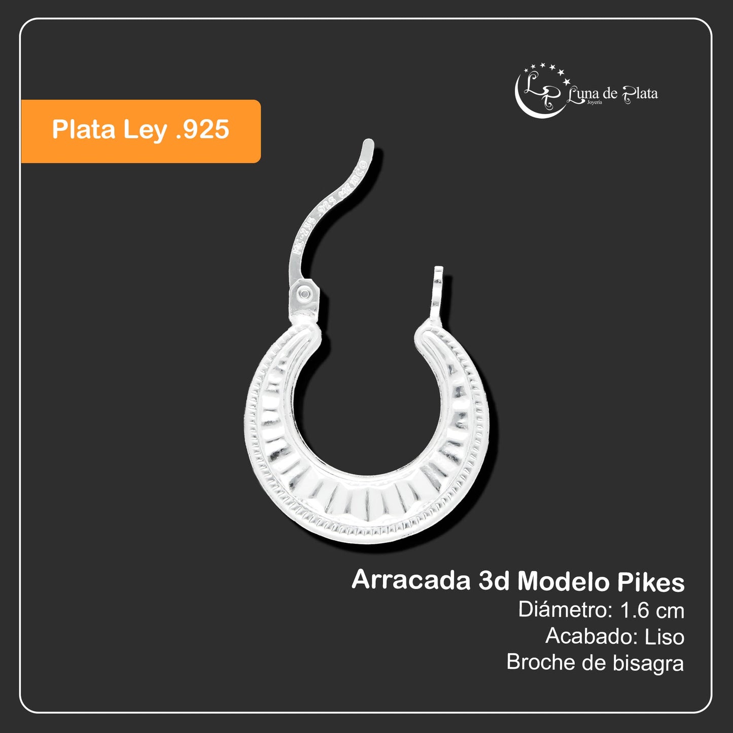 LPA3D006 Arracada 3d Modelo Pikes 791489574