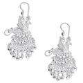 LPAA036 Aretes De Arillo Dama Filigrana Mod Pavorreal Cola Larga en Plata .925 2976288569