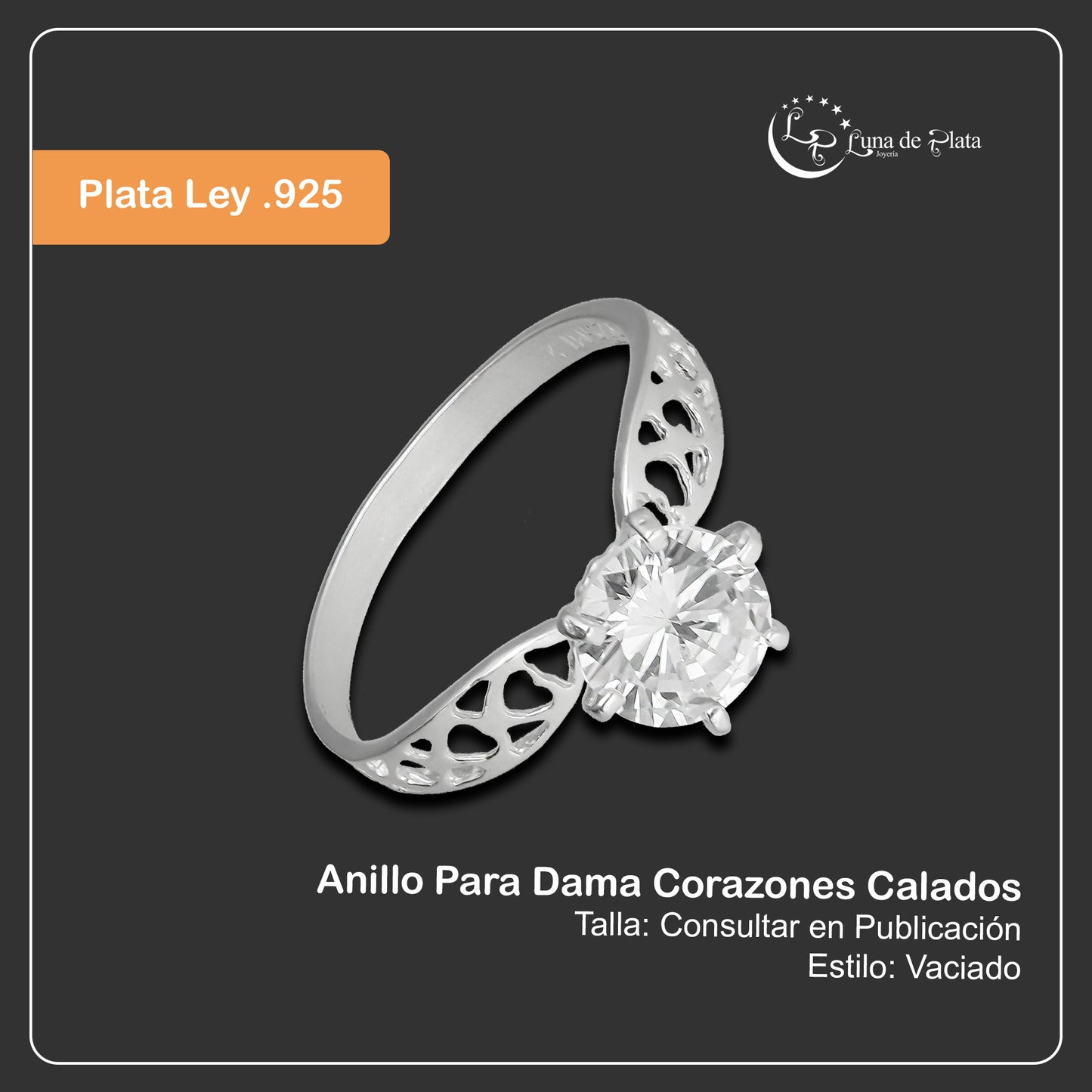 LPAD010 Anillo Para Dama Mod. Corazones Calados 862897004