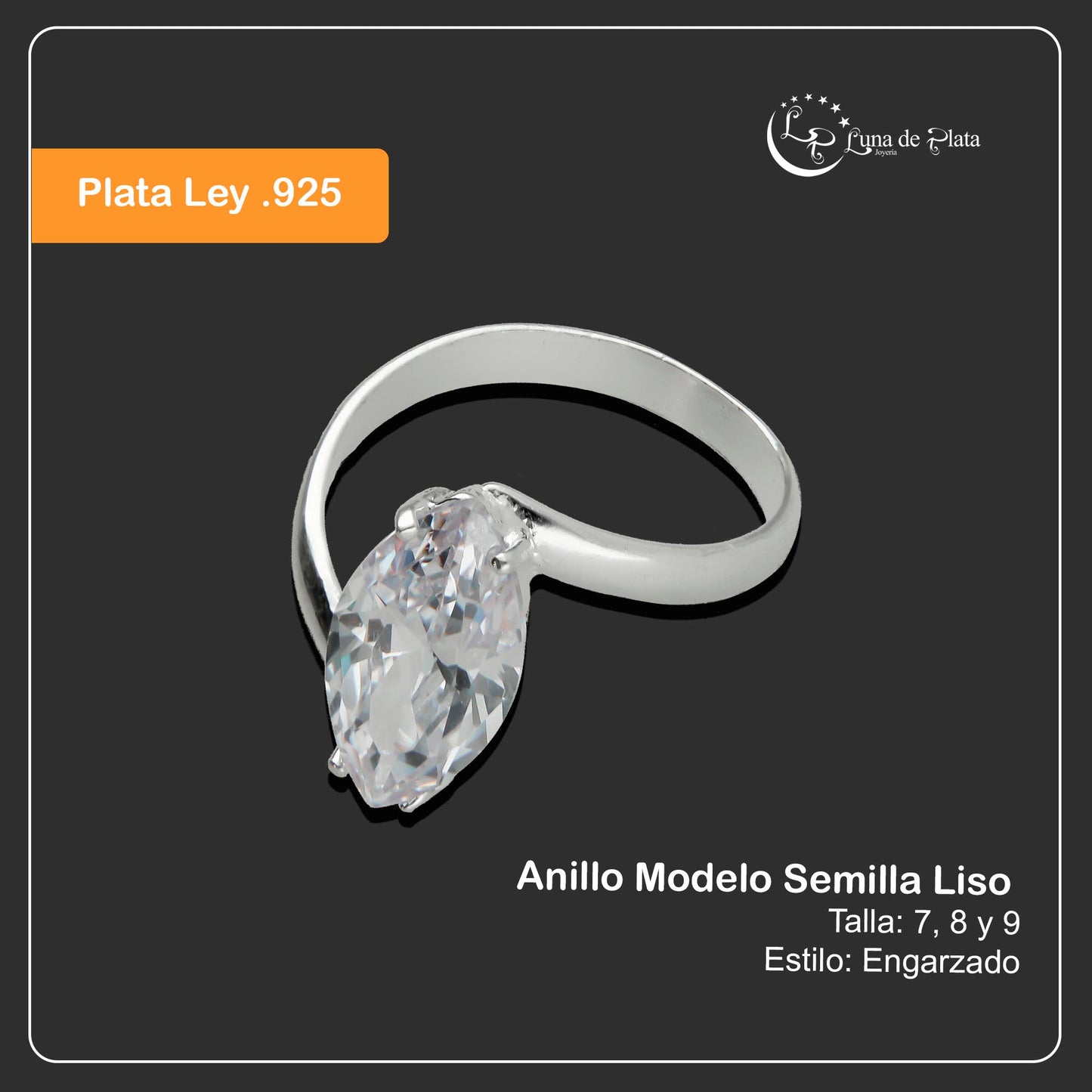 LPAD012 Anillo Para Dama Mod. Semilla Liso 863451800