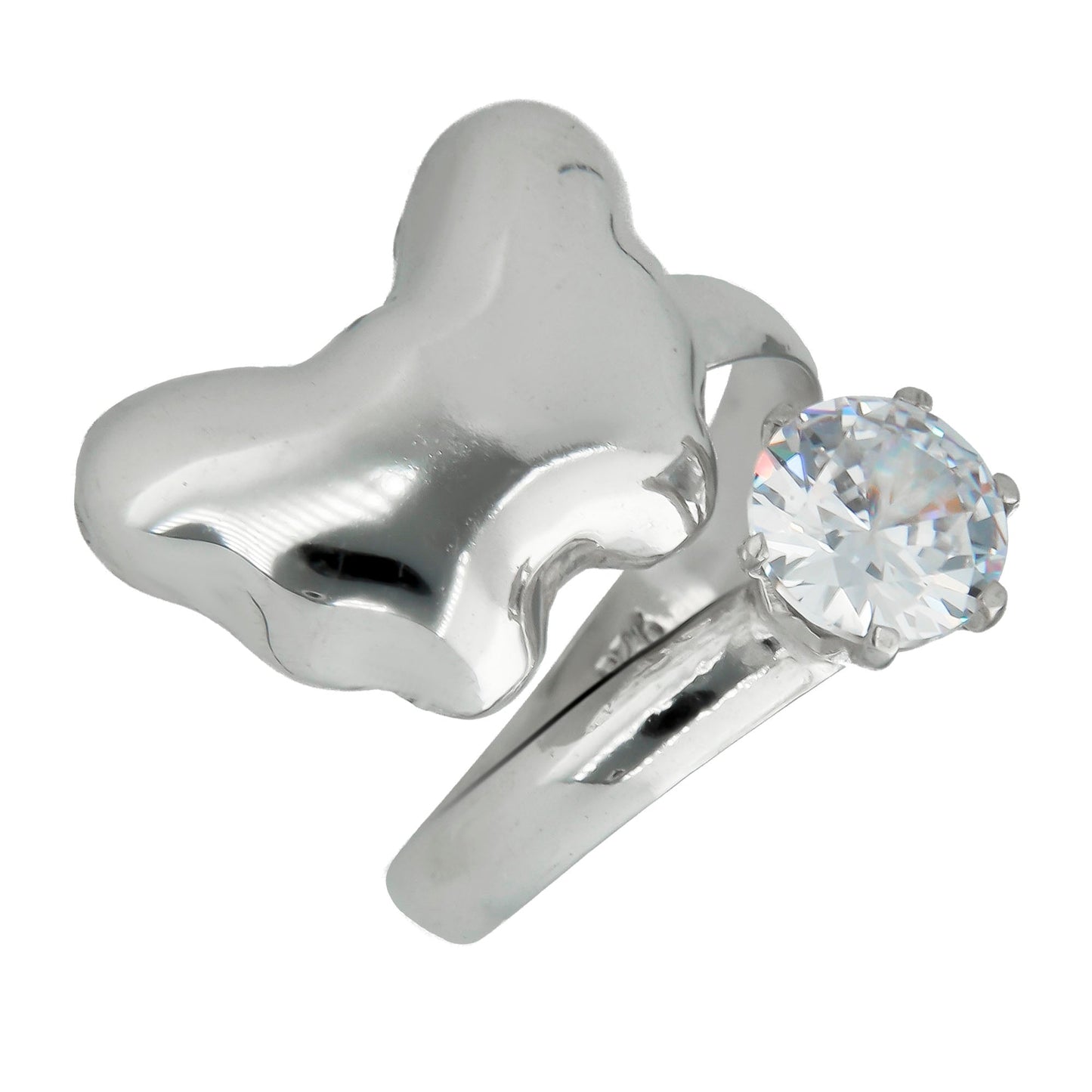 LPAD020 Anillo Plata Mod Mariposa Bombeada Ajustable .925 Taxco 952434064