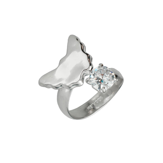 LPAD024 Anillo Plata Mod Mariposa Bombeada Zslim .925 Taxco 952454962