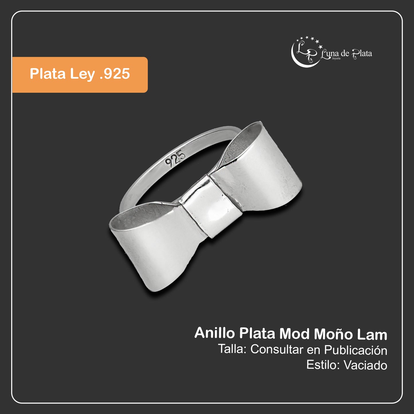 LPAD027 Anillo Plata Mod Moño Lam .925 Taxco 952458086