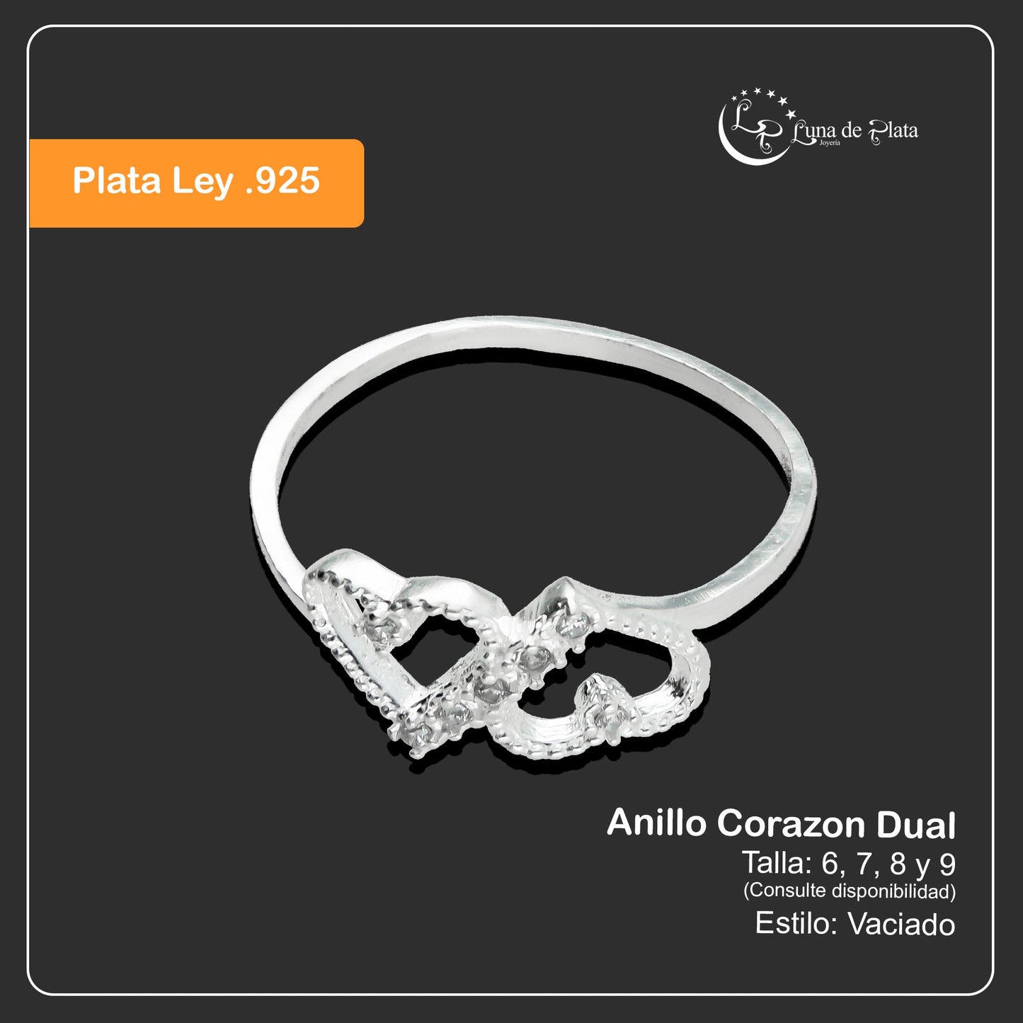 LPAD036 Anillo Corazon Dual Plata .925 Taxco Gro 1332147098