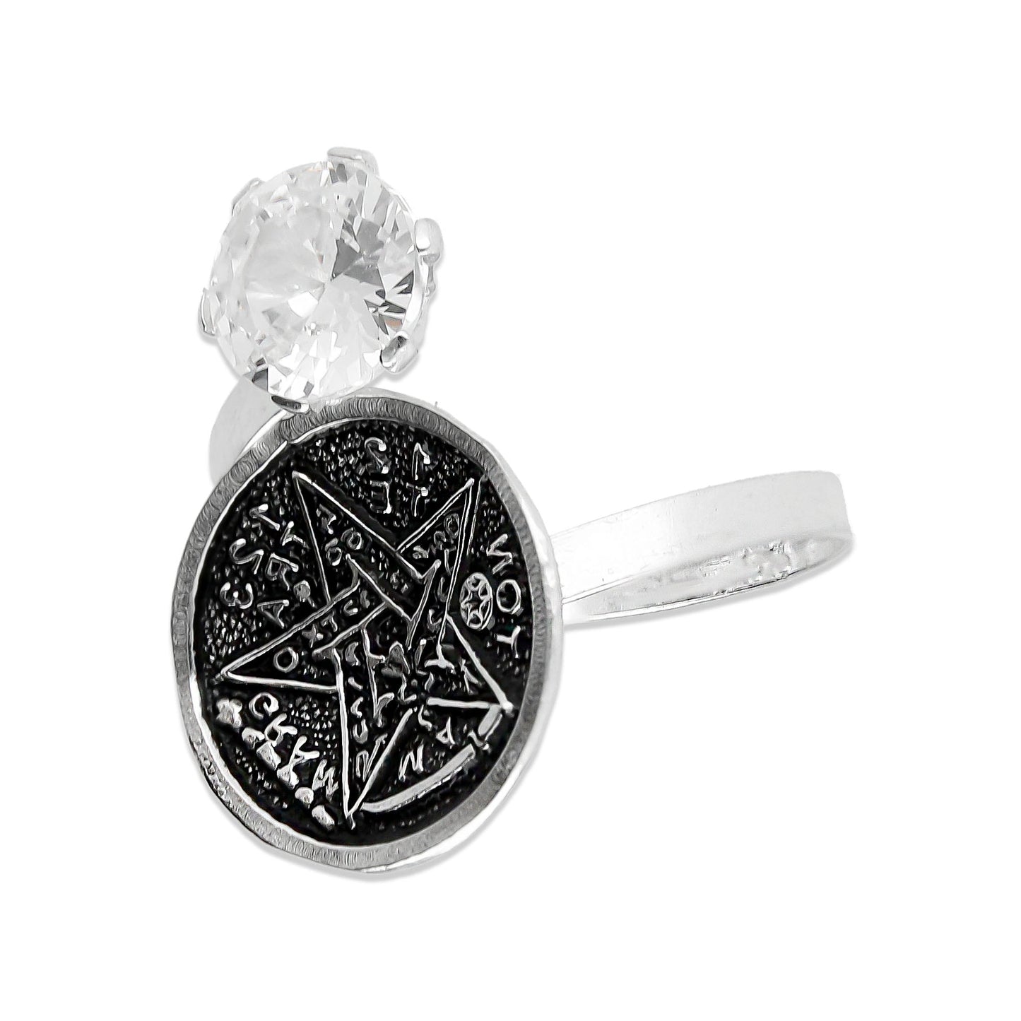 LPAD060 Anillo Ligero Ajustable Tetragrammaton Plata .925 Taxco Gro 2022426305