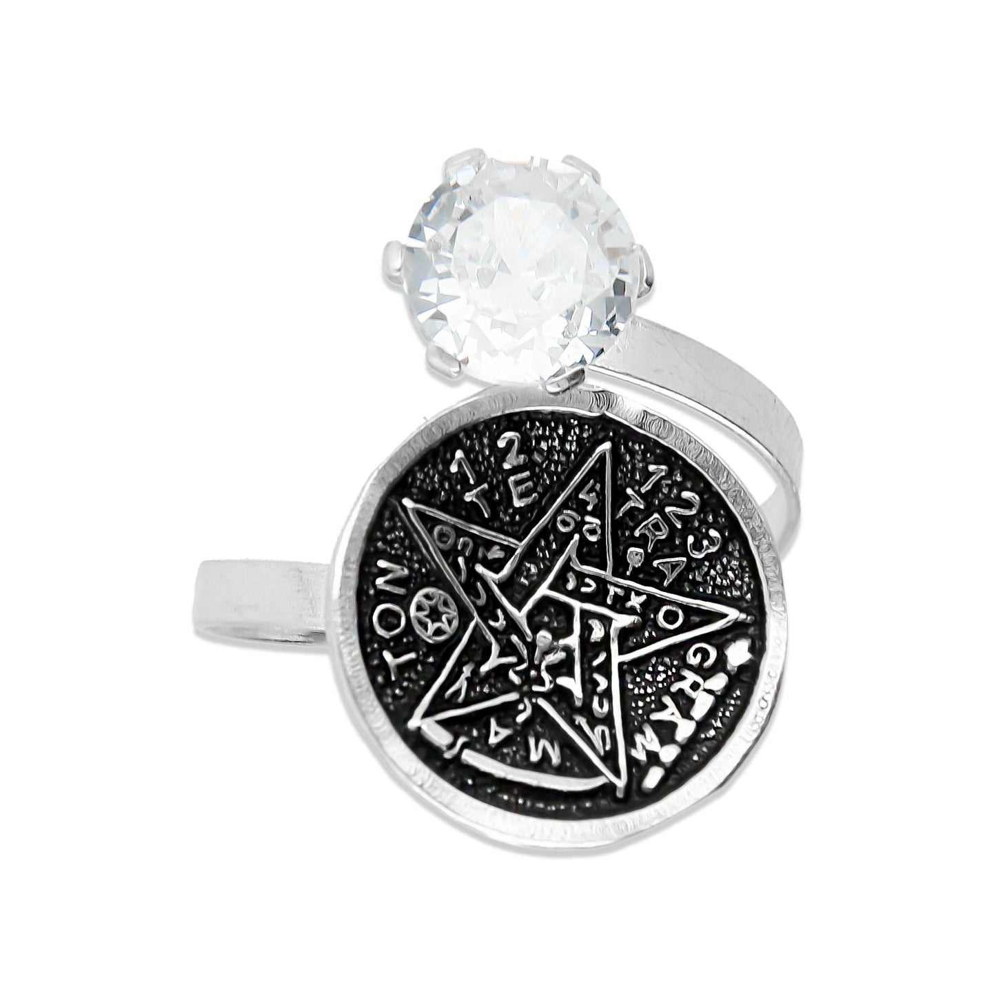 LPAD060 Anillo Ligero Ajustable Tetragrammaton Plata .925 Taxco Gro 2022426305