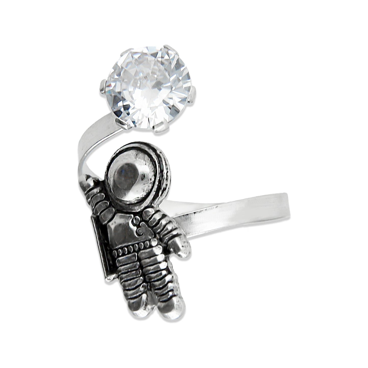 LPAD064 Anillo Ligero Ajustable Astronauta Plata .925 Taxco Gro 2022982045