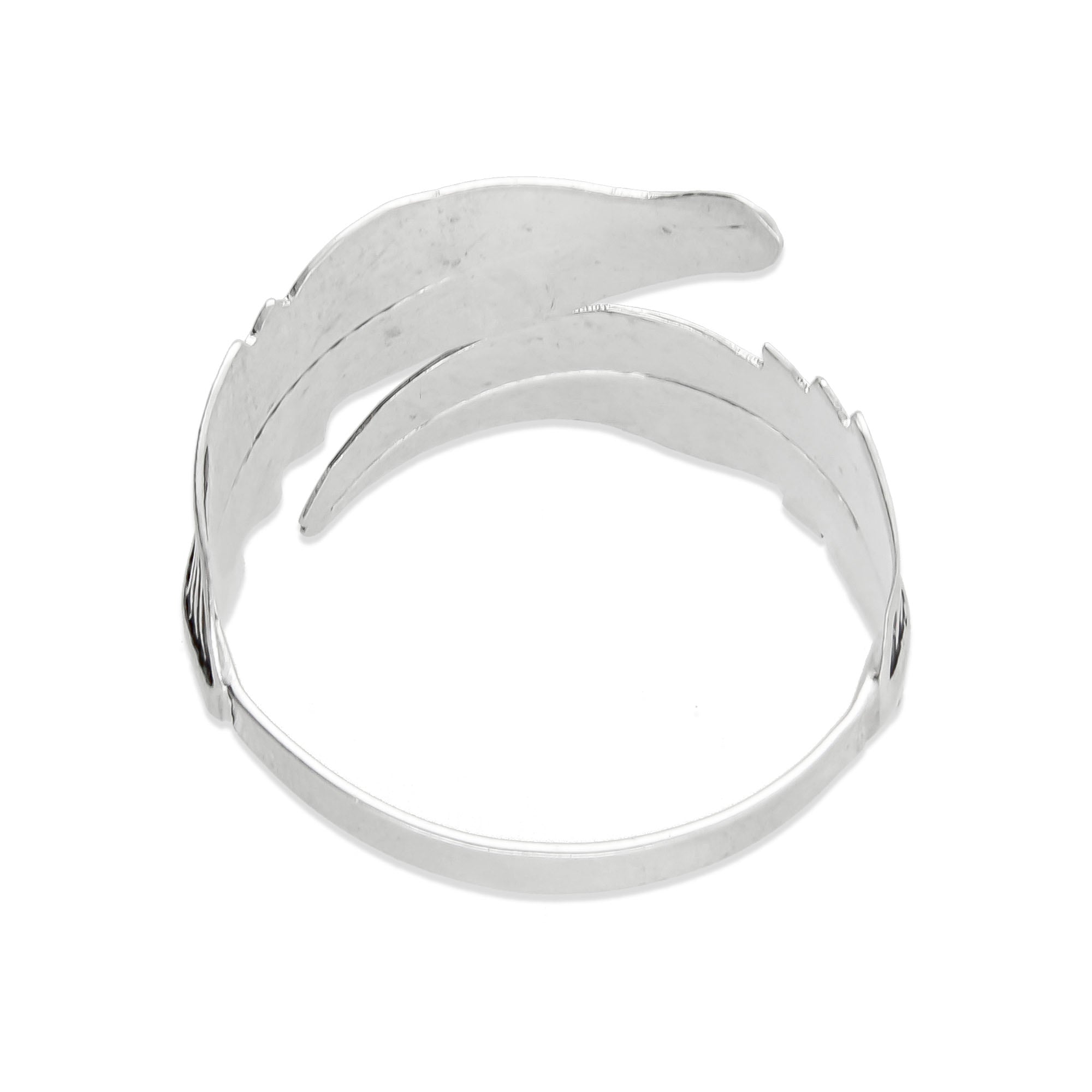 LPAD065 Anillo Ligero Ajustable Plumas Pavonado Plata .925 Taxco Gro 2888728030