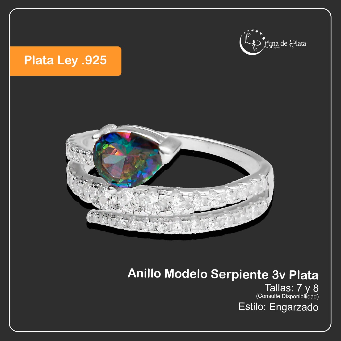 LPAD069 Anillo Modelo Serpiente 3v Plata .925 Taxco Gro 2098581379