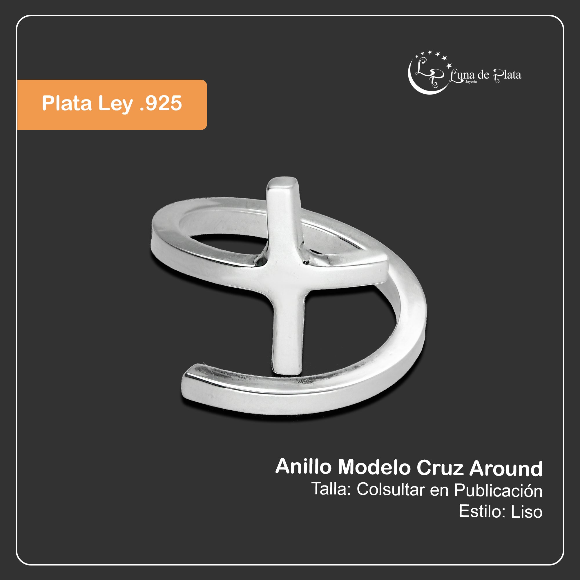 LPAD076 Anillo Modelo Cruz Around Plata .925 Taxco Gro 2098767275