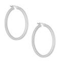 LPADI039 Arracada Diamantada Tubo Grueso Cuadrado Radial 3 mm 5 cm de Diámetro en Plata .925 5385002204