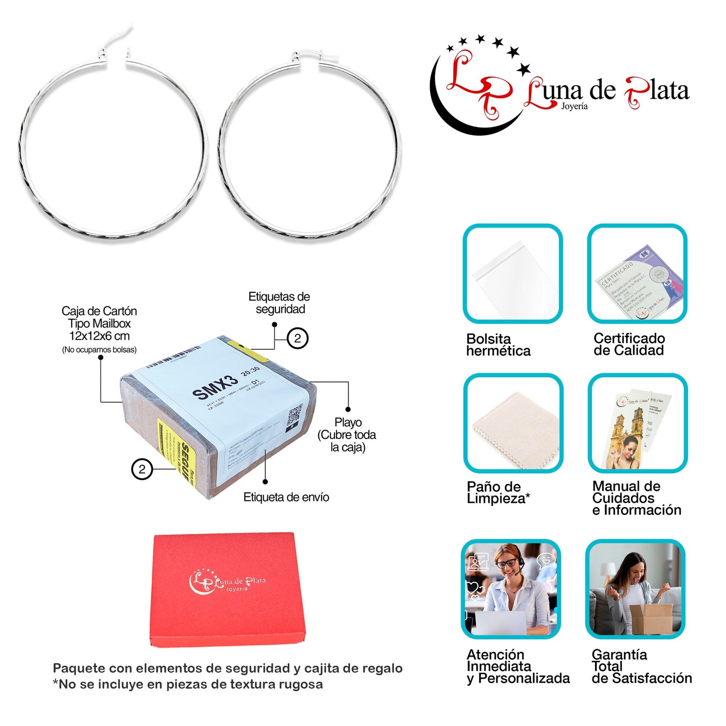 LPAF011 Arracada De Plata .925 - 55 Mm T7 Mod Facetada Bambú Taxco MLM922887594