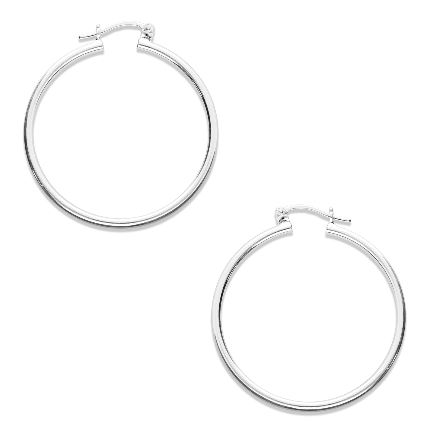 LPAL005 Arracada Lisa Plata .925 Tam 5 35 Mm X 2.2 Taxco Mayoreo MLM919621371
