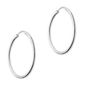 LPAL019 Arracada De Tubo Lisa 32 Mm Diametro En Plata .925 Tam 7 MLM809043138