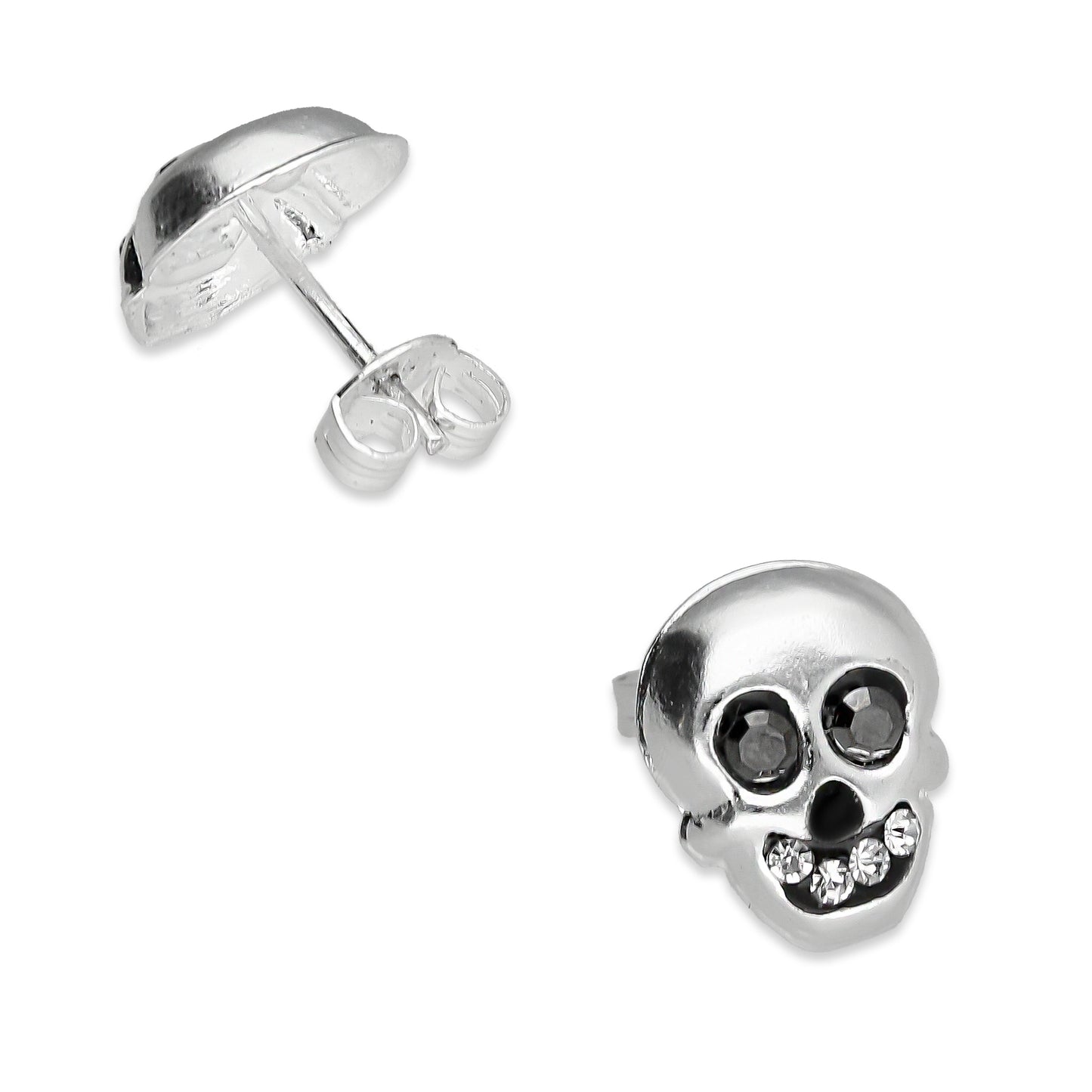 LPAP030 Aretes Broquel Plata Calavera Bomb Plata .925 Taxco 1357640327