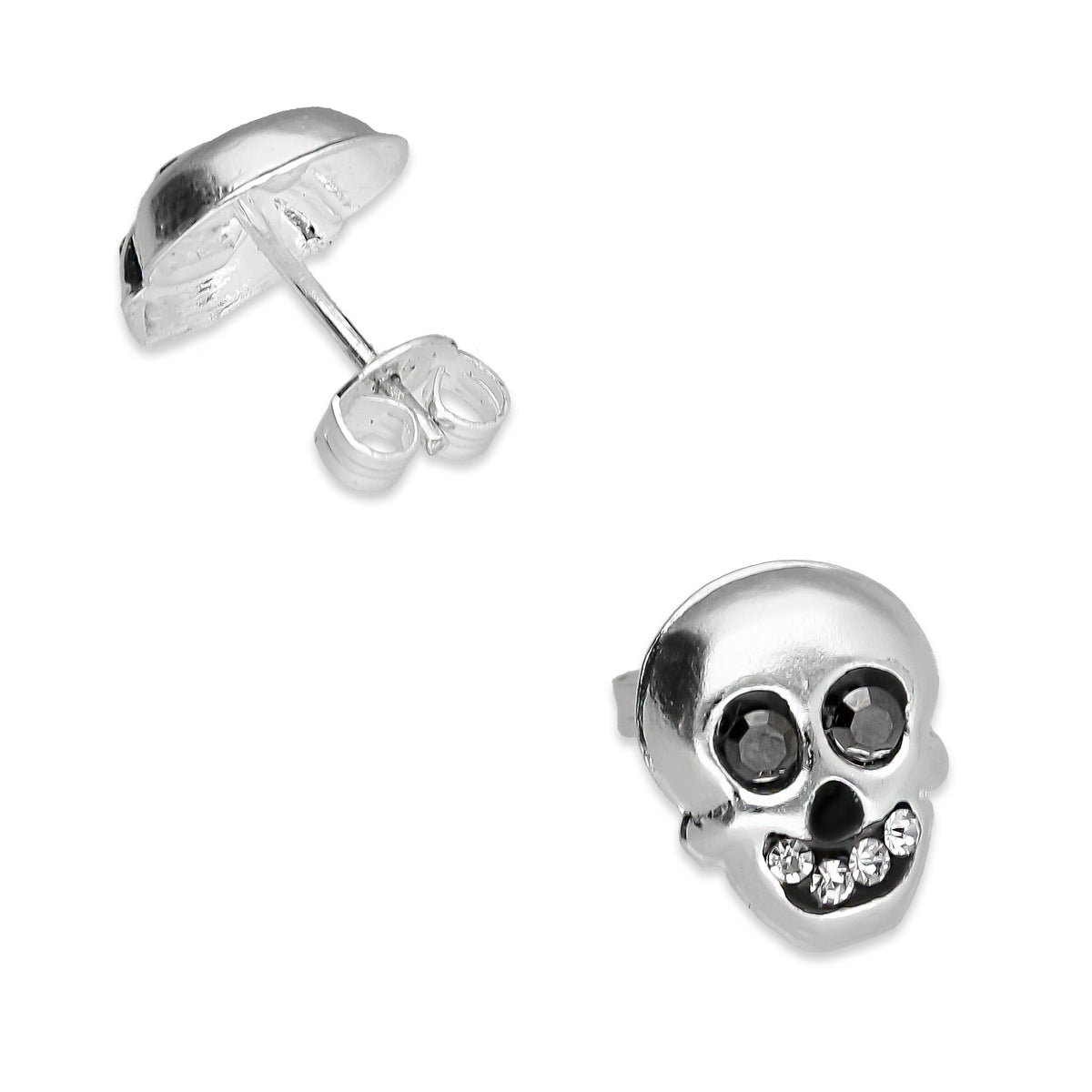 LPAP030 Aretes Broquel Plata Calavera Bomb Plata .925 Taxco 1357640327