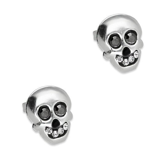 LPAP030 Aretes Broquel Plata Calavera Bomb Plata .925 Taxco 1357640327