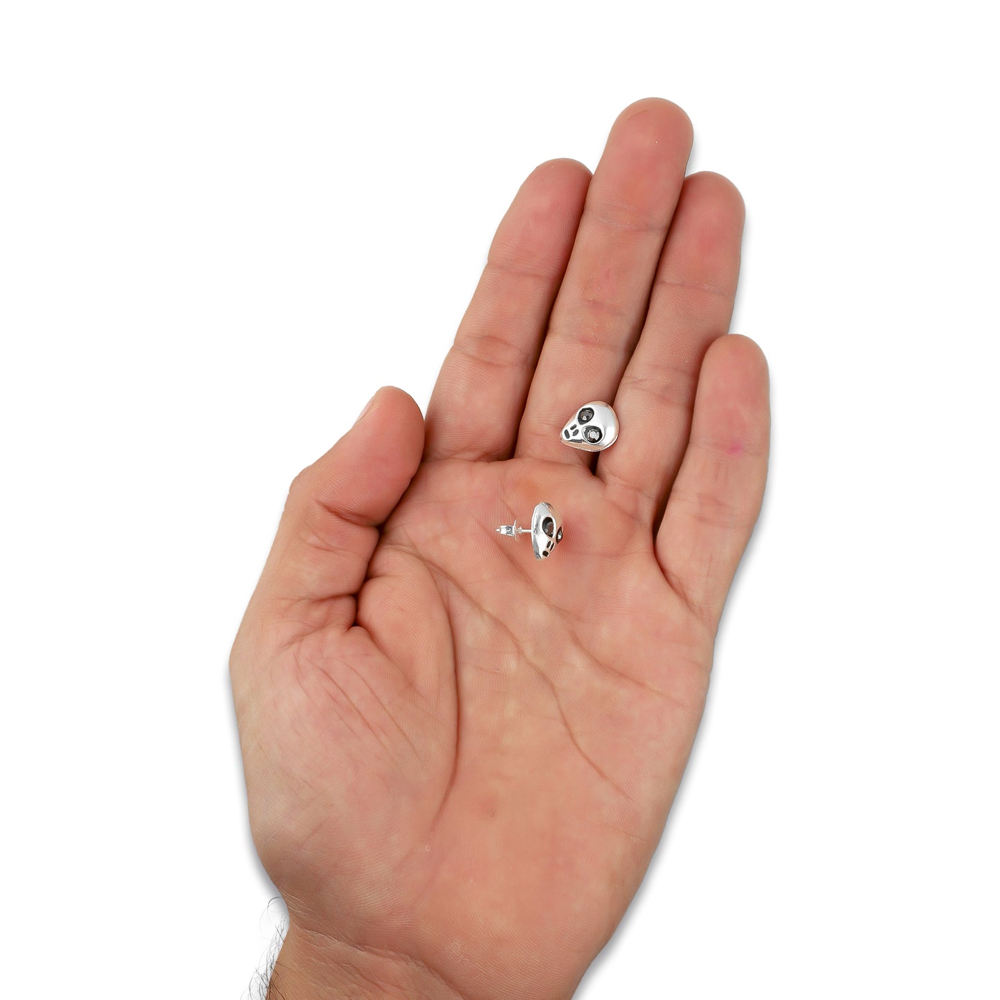 LPAP031 Aretes Broquel Alien Plata .925 Taxco 1357696686