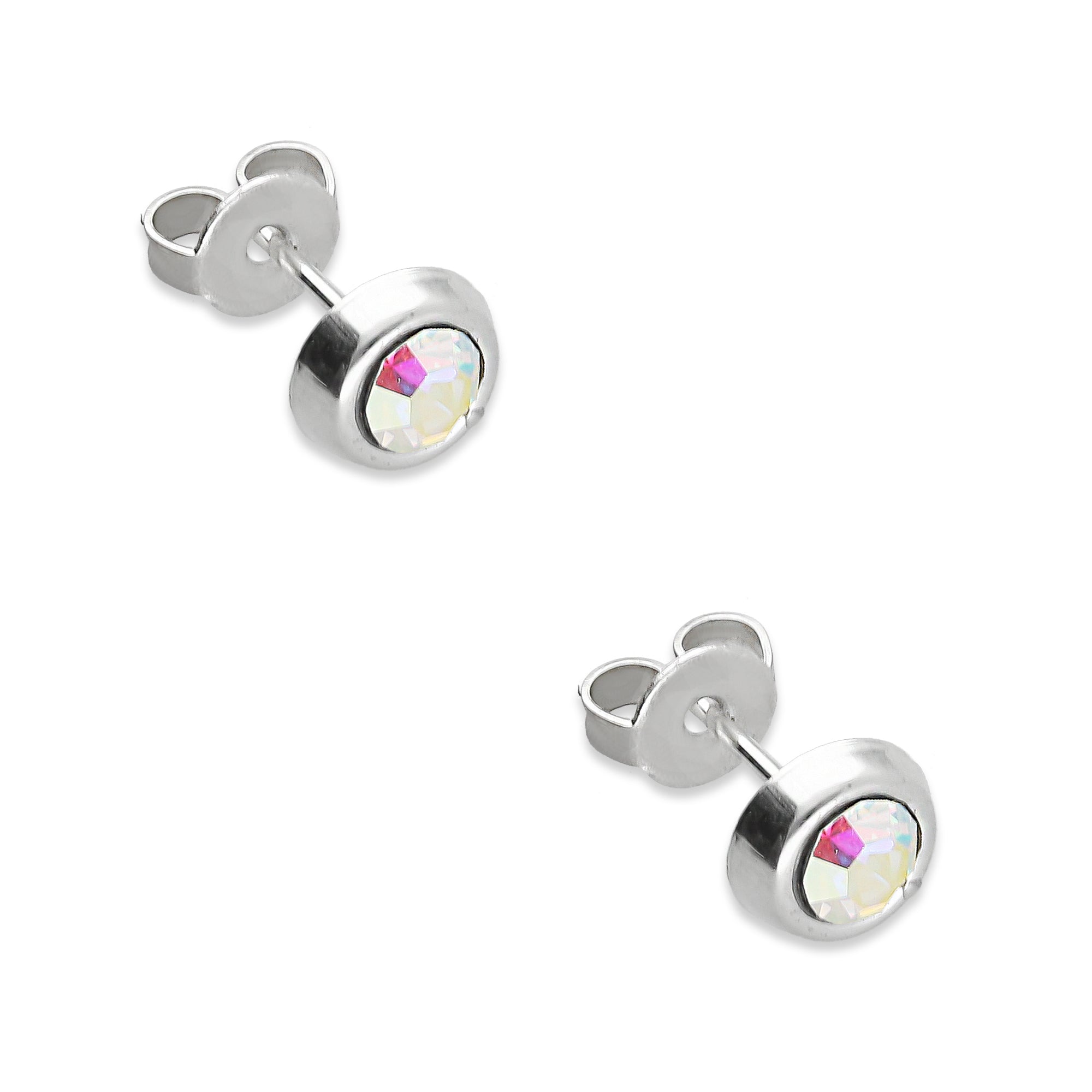 LPAP105 Arete Broquel Papelillo Tornasol Bisel Liso Plata .925 Taxco 3177997292