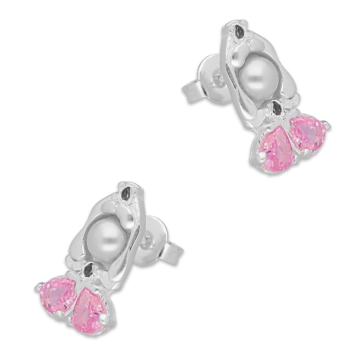 LPAP148 Arete Broquel Princess Mod 5 Au Rosa en Plata .925 Taxco 4685663486