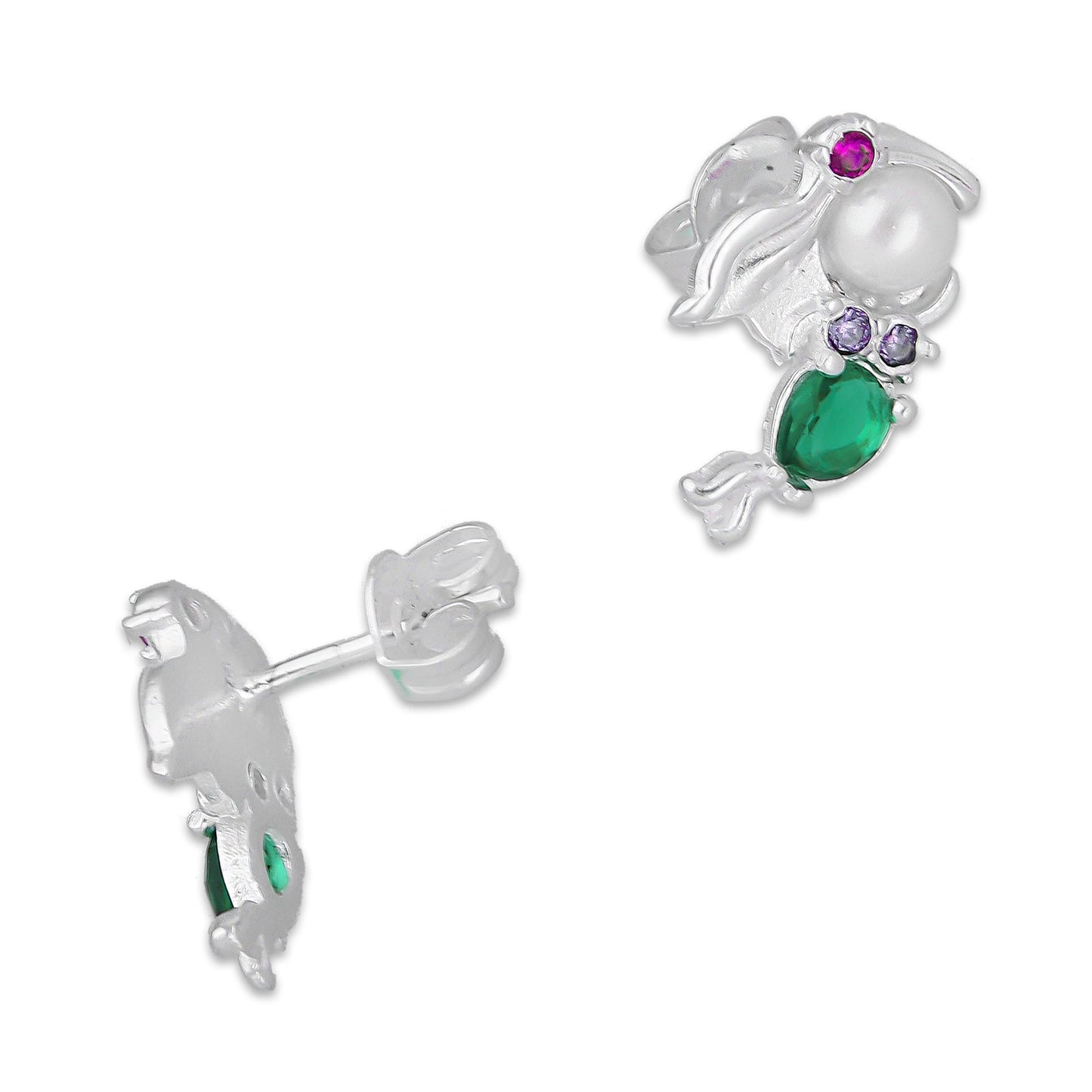 LPAP149 Arete Broquel Princess Mod 6 Sir Verde en Plata .925 Taxco 4685369666