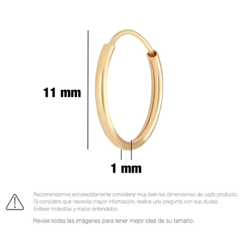 LPAUAR014 Arracadas Lisas Oro Rosa Sólido 10K P/Niñas 439C 2173347668