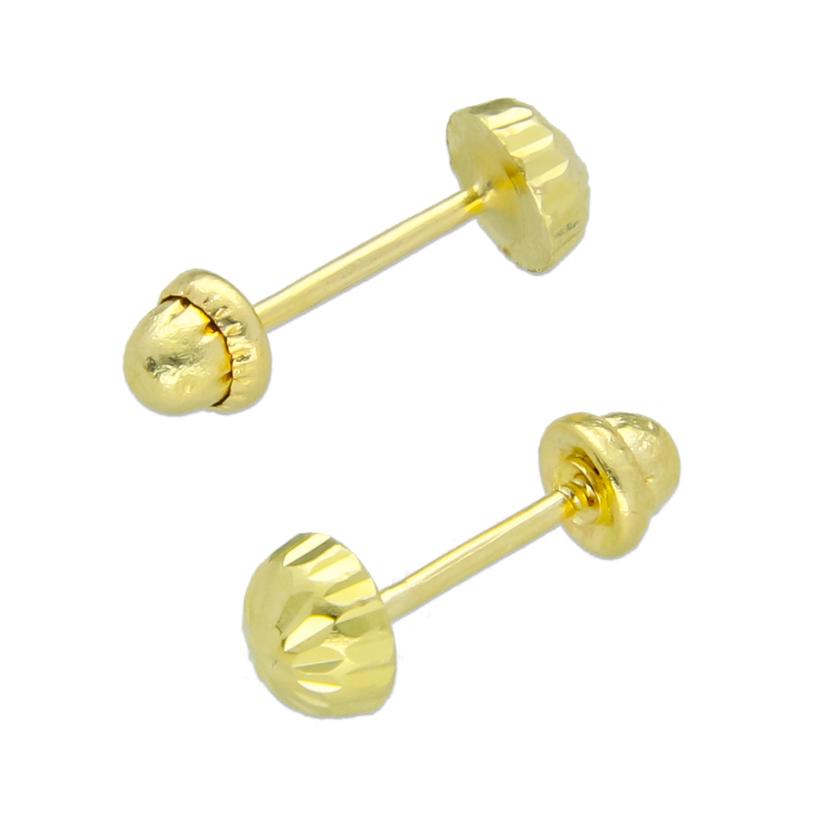 LPAUBR001 Aretes Broquel de Oro 10K Bebé o Mujer Honguito 00 161A 1759979836