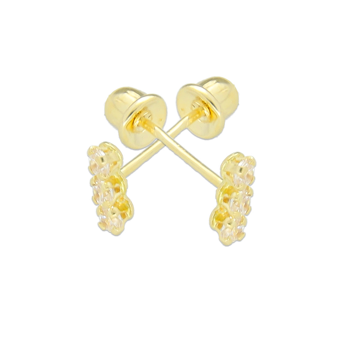 LPAUBR028 Aretes Broquel de Oro 10K Niñas o Mujer Semáforo 3P 366 1839873863