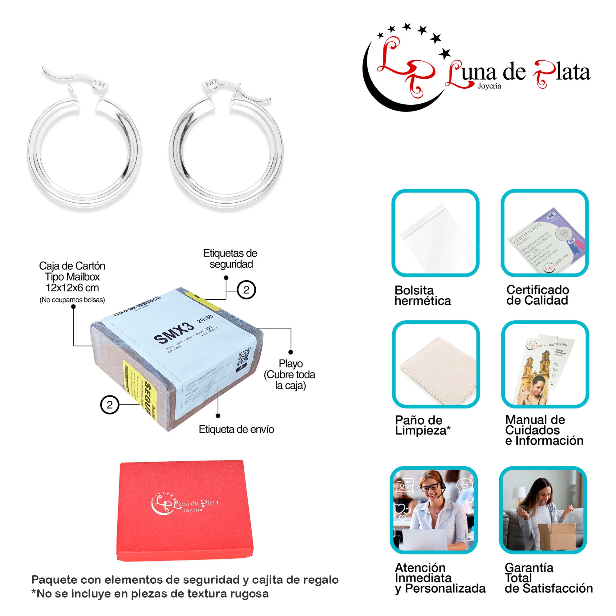 LPAZ004 Arracada Con Zirconia Tamaño 4 790381340