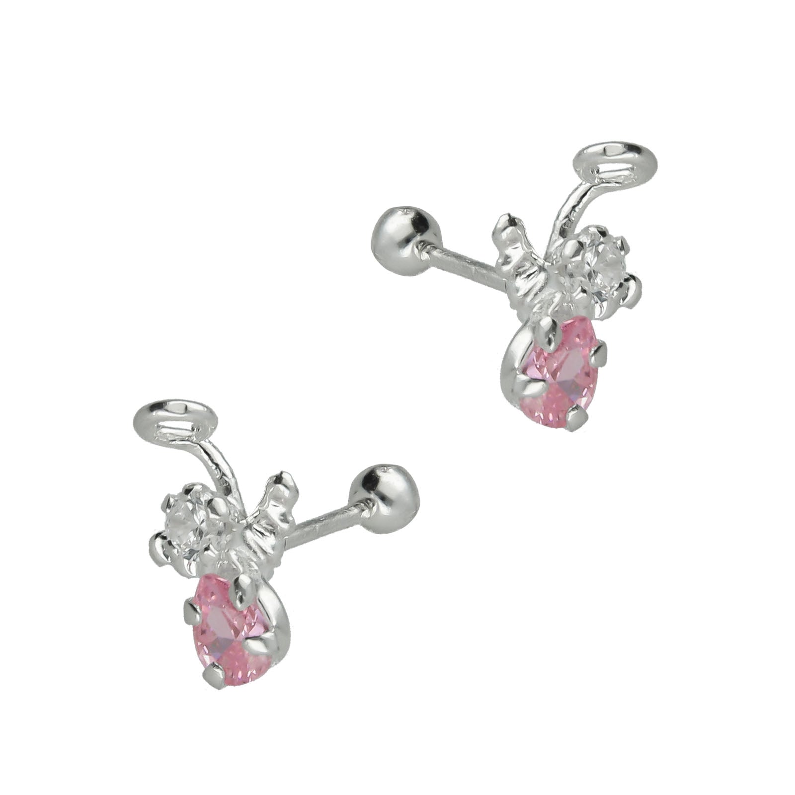 LPBR006 Aretes Broquel D Plata Mod Angelitos Gota Plata .925 Taxco MLM764944590