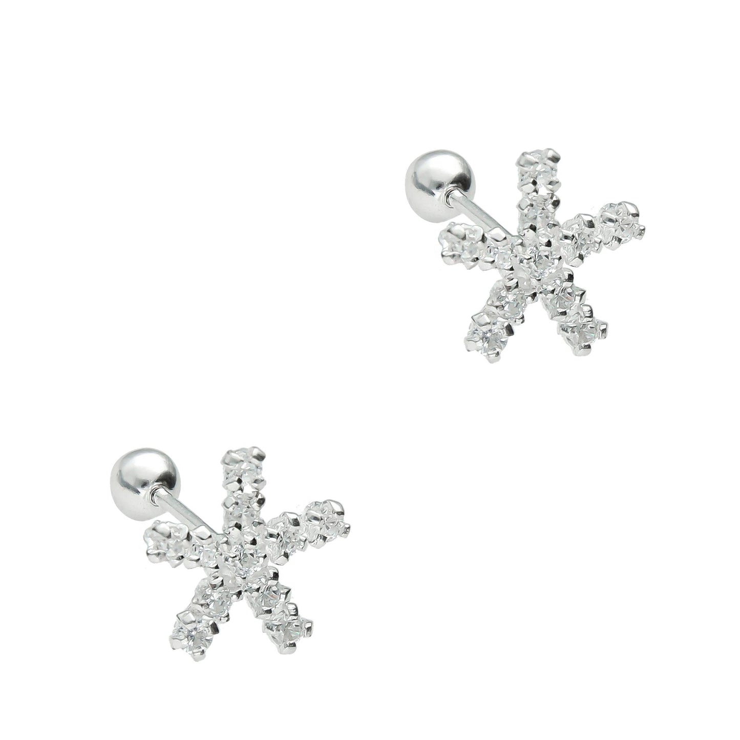 LPBR026 Aretes Broquel Plata Mod Flor 5 H Plata .925 Taxco MLM868563694