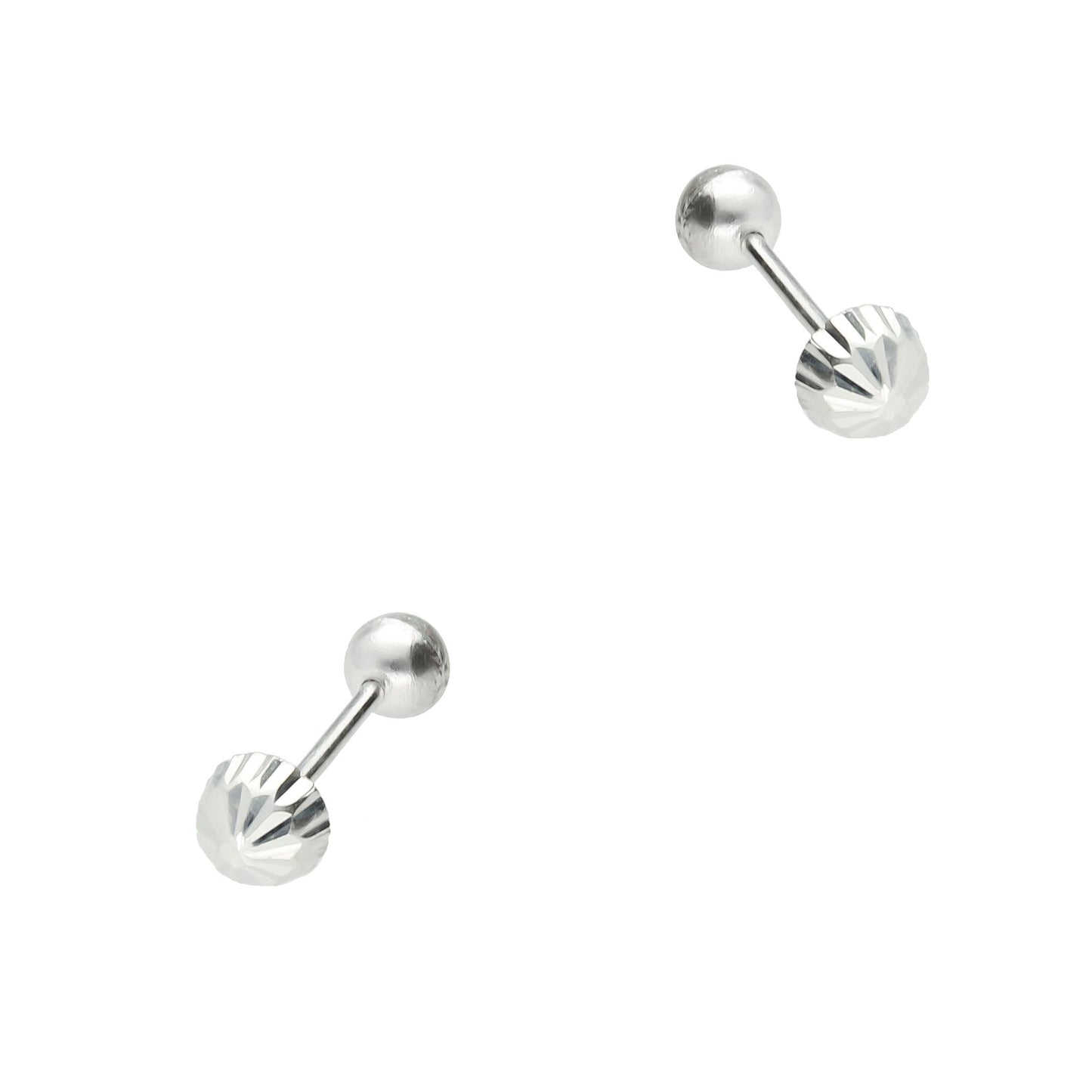 LPBR035 Aretes Broquel Plata Mod Honguitos 3 Mm Plata .925 Taxco MLM764969686