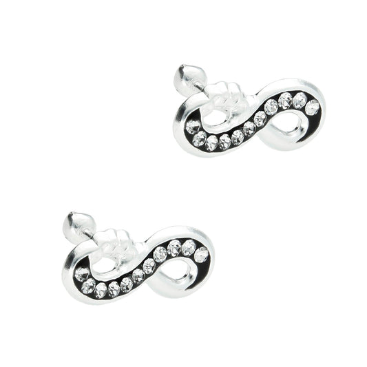 LPBR037 Aretes Broquel Plata Mod Infinitos Love Plata .925 Taxco MLM764969975