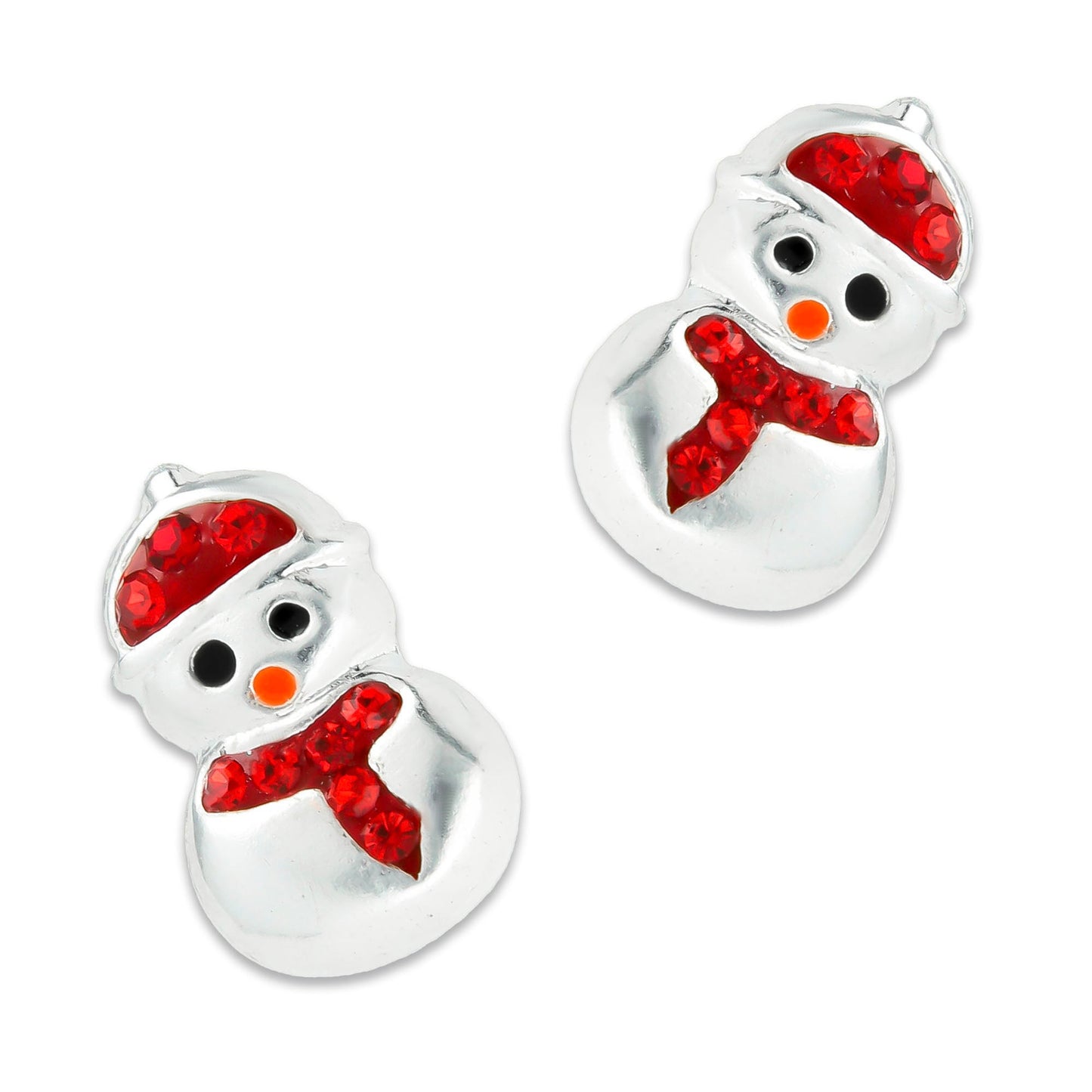 LPBR046 Aretes Broquel Plata Mod Muneco De Nieve Plata .925 Taxco MLM850379550