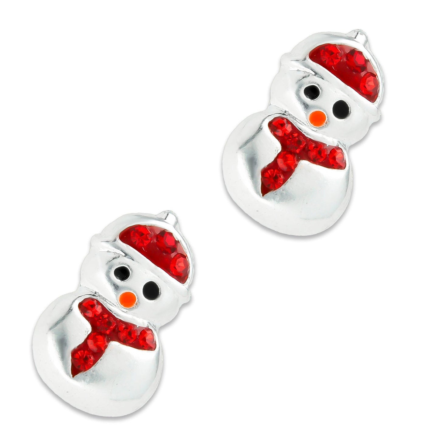 LPBR046 Aretes Broquel Plata Mod Muneco De Nieve Plata .925 Taxco MLM850379550