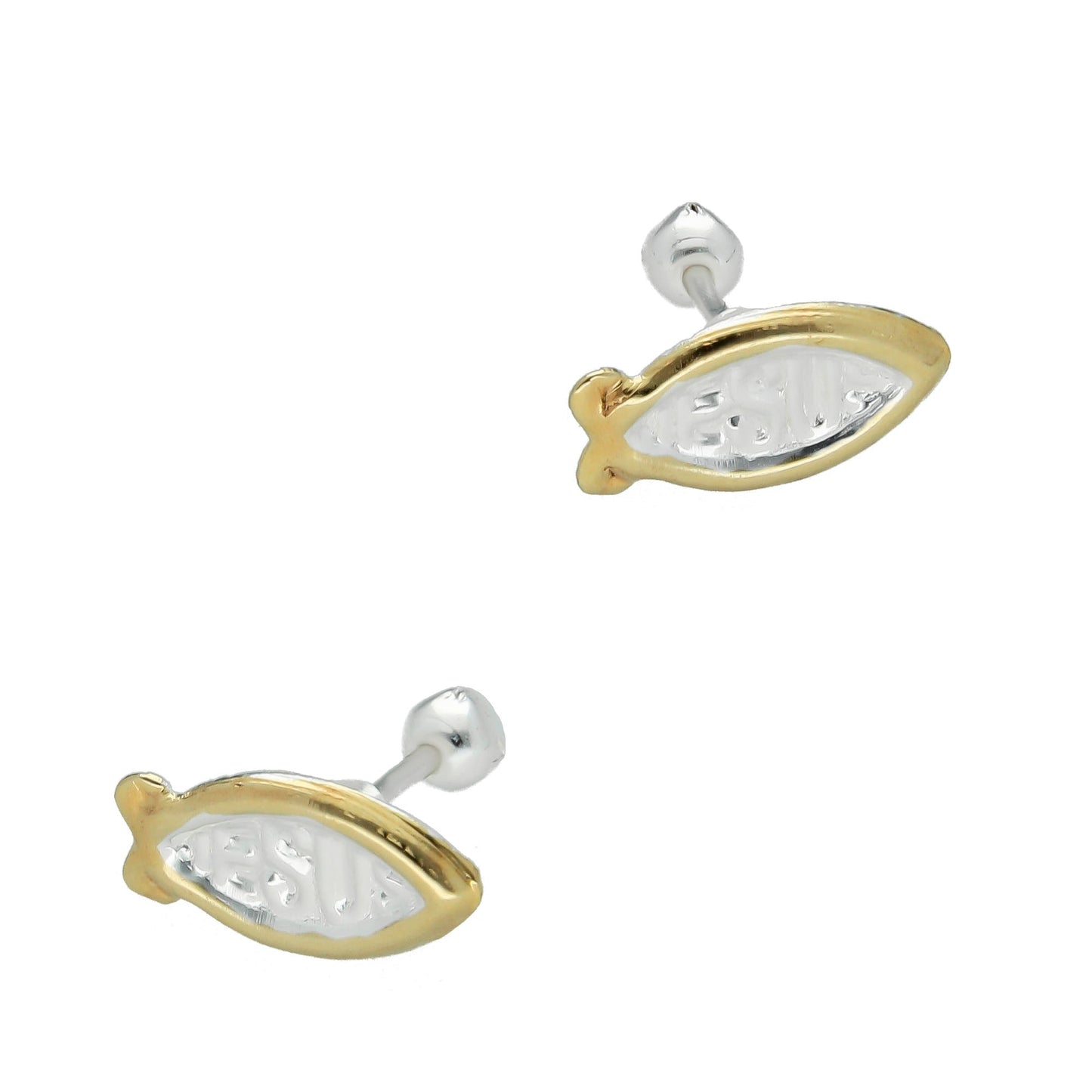 LPBR048 Aretes Broquel Plata Mod Peces Jesús Plata .925 Taxco MLM764971624