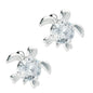 LPBR052 Aretes Broquel Plata Mod Tortugas Zirconia Plata .925 Taxco MLM764964233