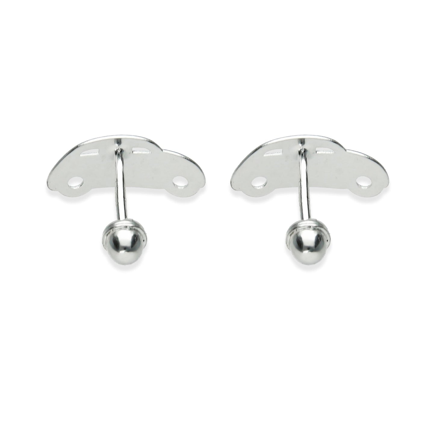 LPBR059 Aretes Broquel Plata Mod Vochitos Plata .925 Taxco 7649724776